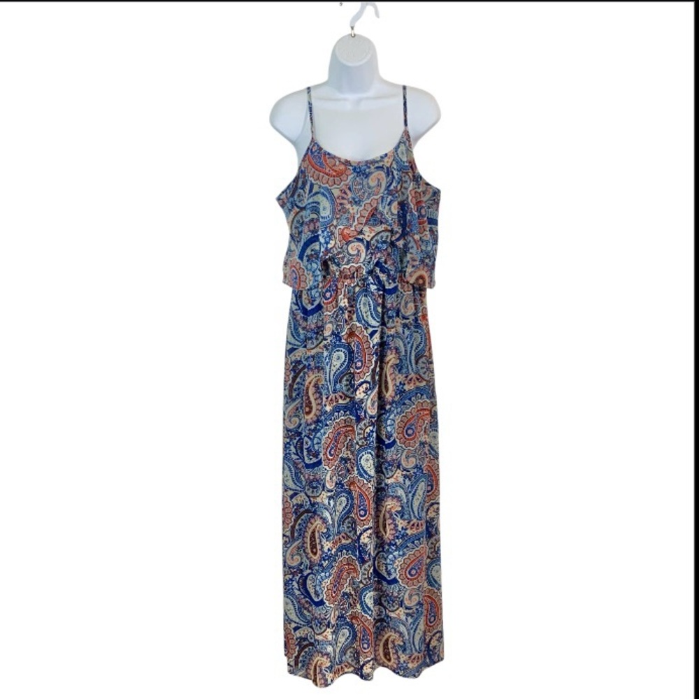 XHILARATION Paisley Print Gauzy Maxi Dress Sz XXL